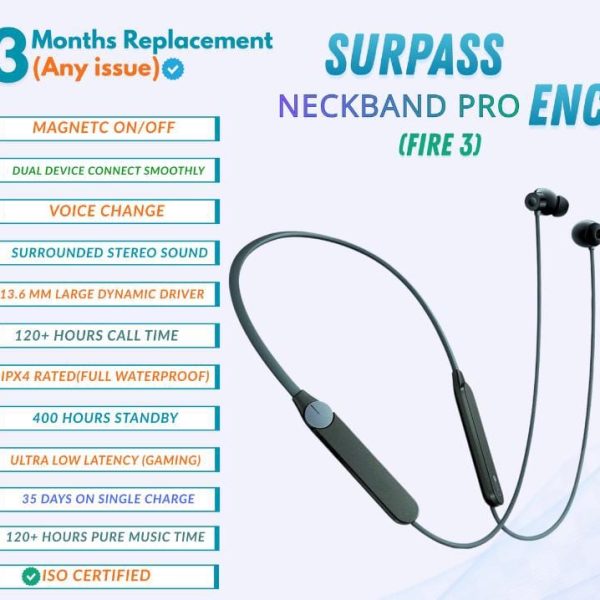 Surpass Neckband Pro ENC 120 Hours (Fire 3)