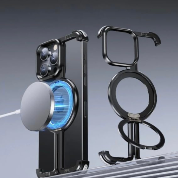 Flexible Shockproof Highly Metal Protective Pivot Guard Werless Magnetic Ring Stand Anti scratch Case