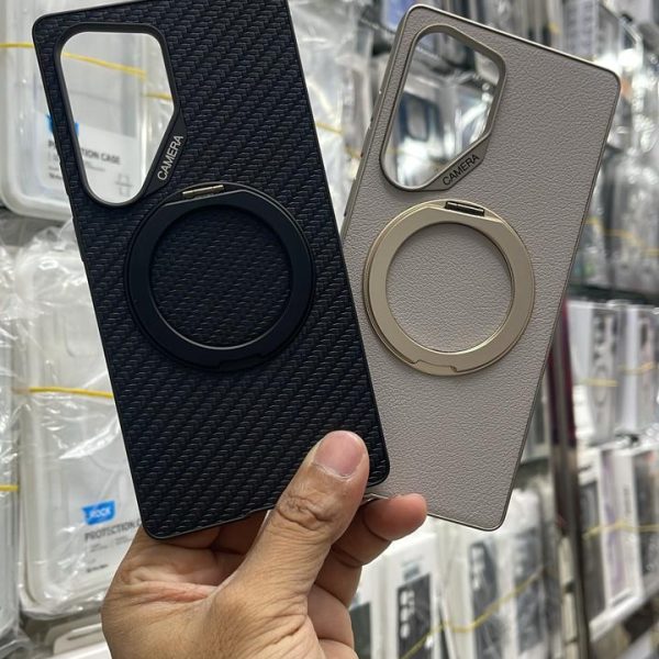 Samsung Galaxy S25 Carbon Fibre With Magnetic Magsafe Ring Stand Case