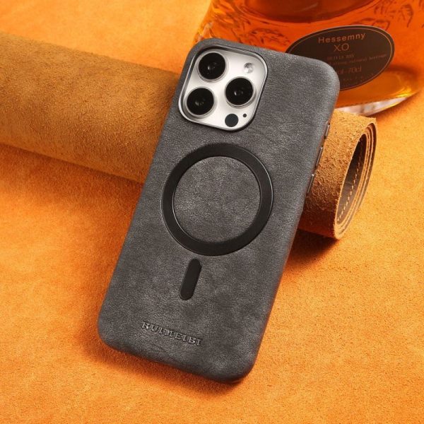 Desert Ruimeibi.case অরিজিনাল লেদার দিয়ে তৈরি, Anti-Fall MagSafe Leather Case PU Leather Electroplated Bezel Case. আইফোন কভার, মোবাইল না