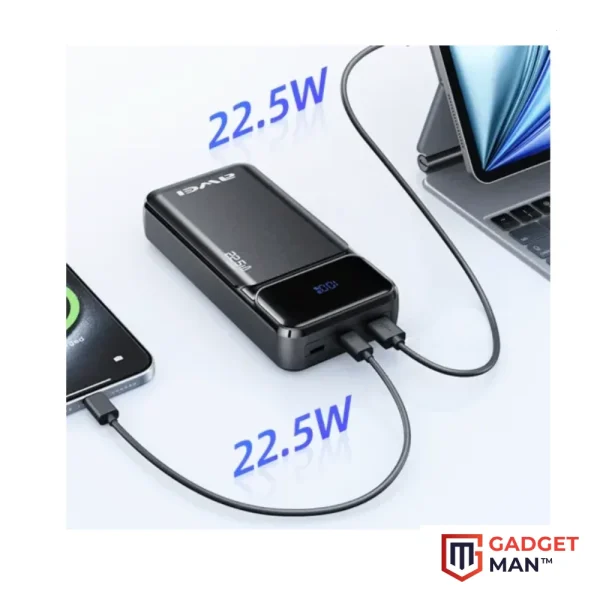 Awei PA-92 20000mAh Power Bank 22.5W Super Fast Charging Portable Charger with Digital Display