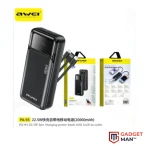 Awei PA-93 20000mAh 22.5W Power Bank with Built in Cables
