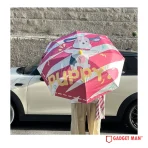 Ball Series 3-Fold Manual Black Vinyl Umbrella