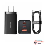 Baseus 65W UK/EU/US GaN5 Pro Fast Charging Adapter With Type-C to Type-C Cable (CCGP150113)