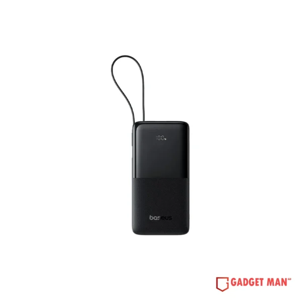 Baseus Bipow 2 20W Digital Display Power Bank With Built-in-USB-C Cable - 20000mAh