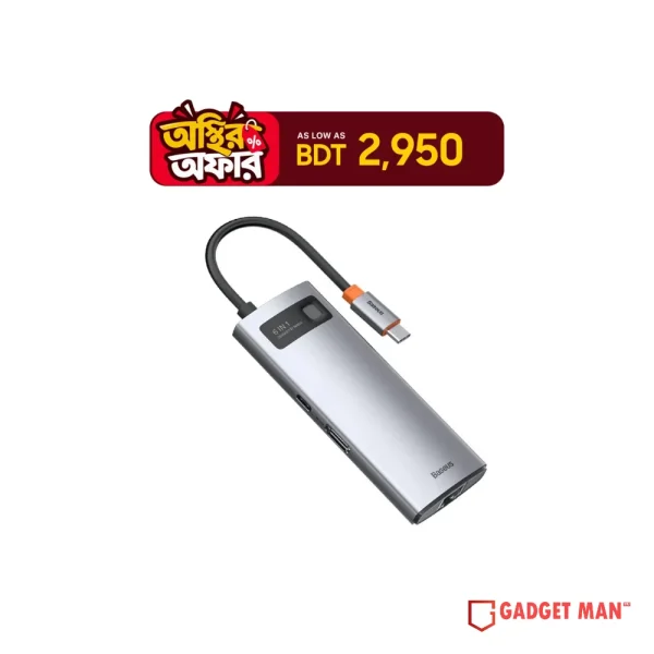 Baseus Metal Gleam Series/ Starjoy 6 in 1 Multifunctional Type-C Hub
