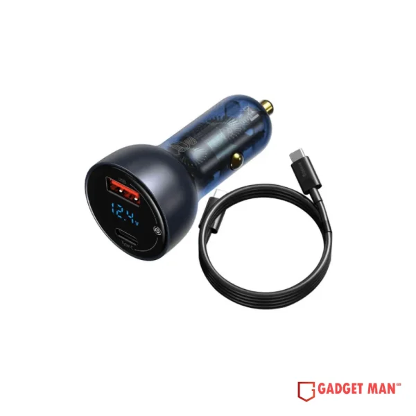 Baseus Particular Digital Display QC+PPS Dual Quick Charger Car Charger With Cable - 65W