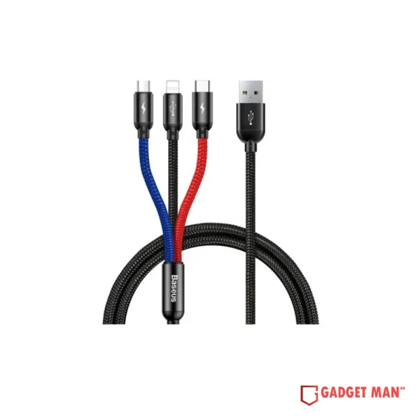 Baseus Three Primary Colors 3-in-1 Cable - 1.2m
