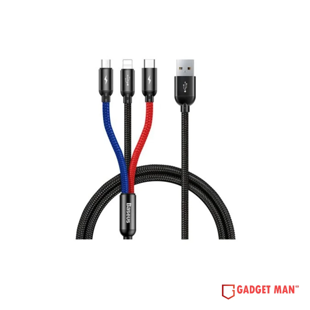 Baseus Three Primary Colors 3-in-1 Cable - 1.2m