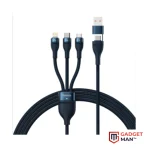 Baseus Two-for-three Fast Charging Cable (U+C to M+L+C) 100w-Black