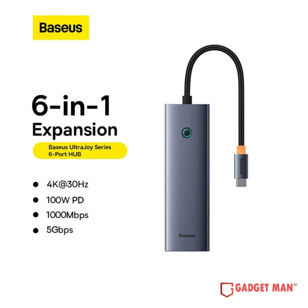 Baseus Type-C Hub 6 Port Multi-Functional Hub UltraJoy Series