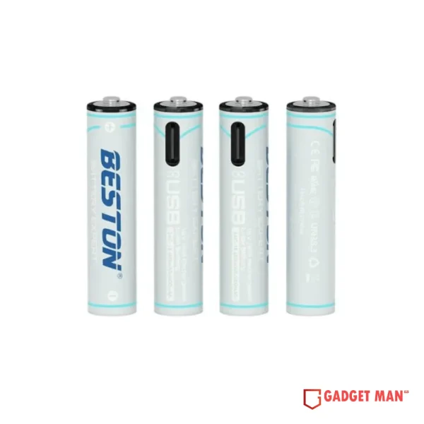 Beston AAA 1.5V 4PCS Type-C Port Lithium Rechargeable Battery - 660mAh