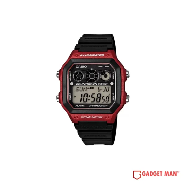 Casio Youth Illuminator World Time AE-1300WH-4AVDF Resin Belt Men’s Watch