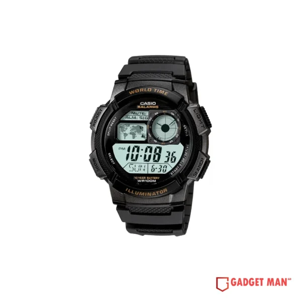 Casio Youth World Time AE-1000W-1AVDF Digital Resin Belt Men’s Watch