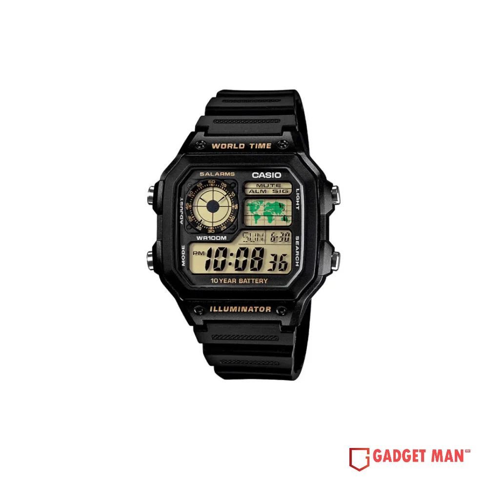 Casio Youth World Time AE-1200WH-1BVDF Digital Resin Belt Men’s Watch