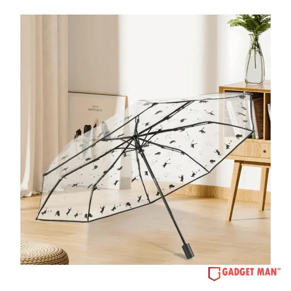 ChromaClarity 23-inch Color-Block Automatic Tri-Fold Umbrella