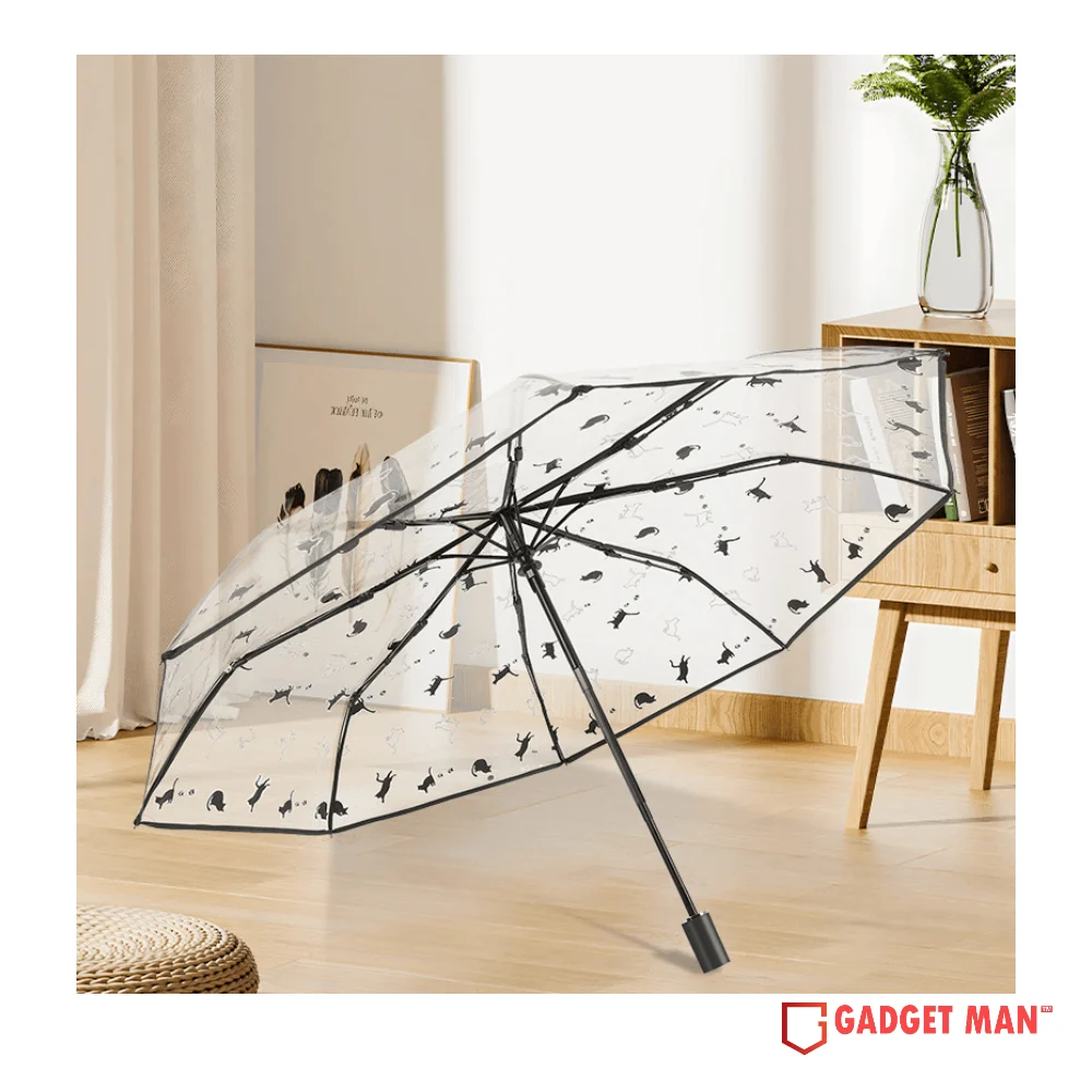 ChromaClarity 23-inch Color-Block Automatic Tri-Fold Umbrella