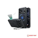 ESR Cyber Tough Case with Stash Stand for iPhone