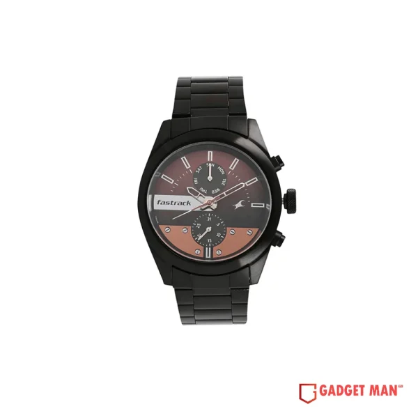 Fastrack All Nighters 3165NM01 Quartz Analog Multifunction Metal Strap Men's Watch