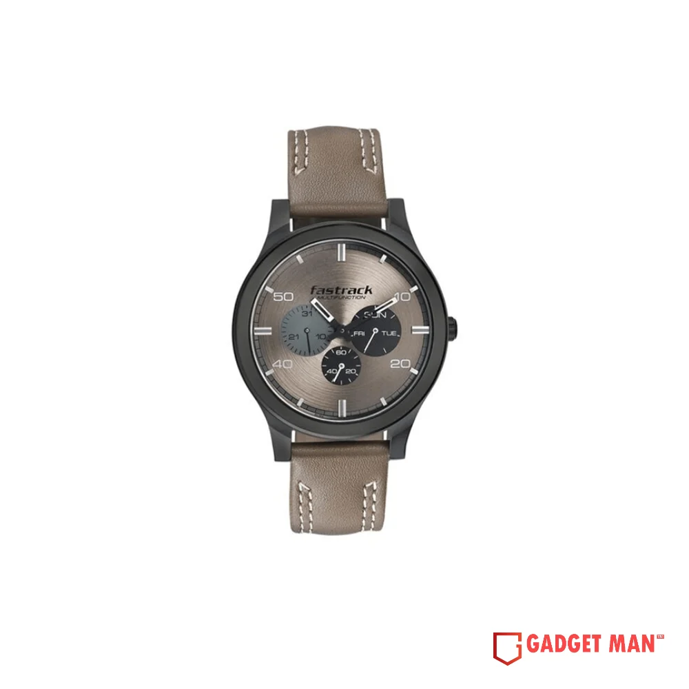 Fastrack Dial It Up 3252NL01 Quartz Multifunction Analog Leather Strap Men’s Watch