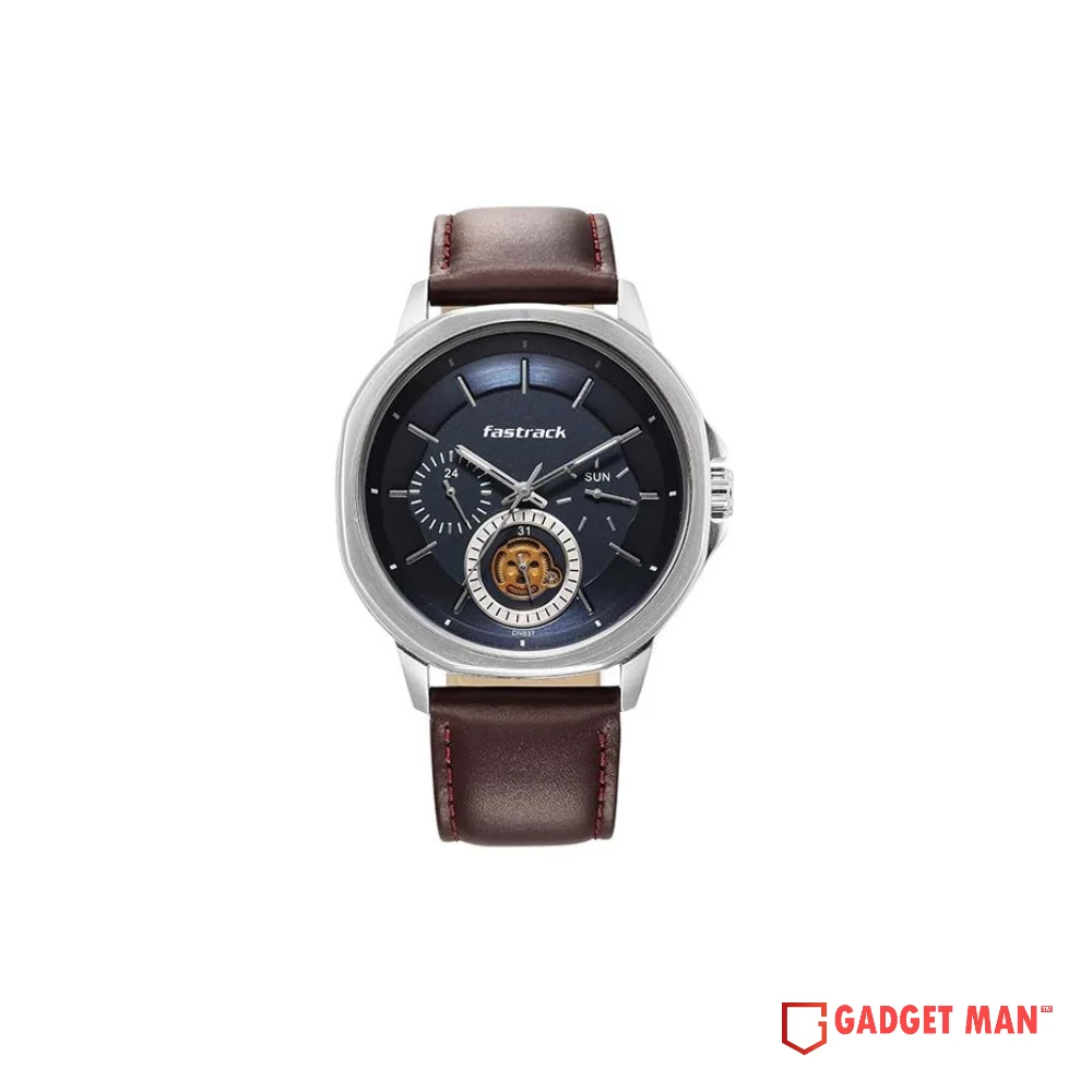 Fastrack Exuberant Quartz 3303SL01 Analog Date Leather Strap Men's Watch