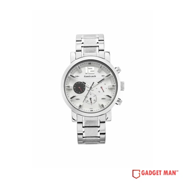 Fastrack Fastfit Quartz 3227SM02 Multifunction Analog Stainless Steel Strap Men's Watch