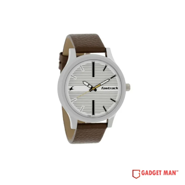 Fastrack Fundamentals 38051SL01 Quartz Analog Leather Strap Men's Watch