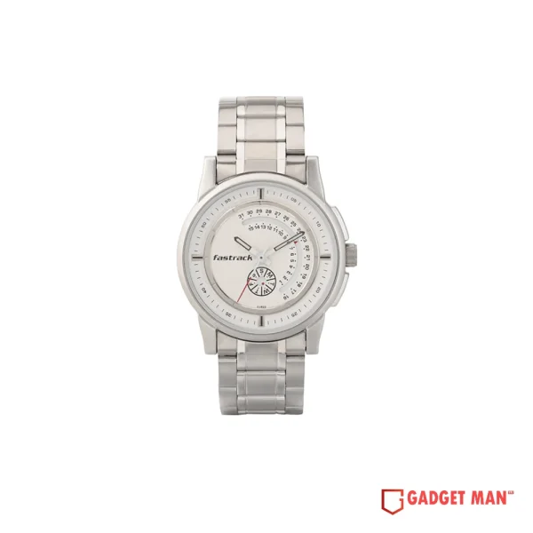 Fastrack Go Skate Quartz 3215SM01 Analog Day Date Stainless Steel Strap Men’s Watch