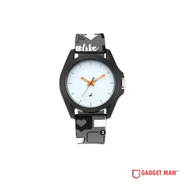 Fastrack Hashtag Quartz 68011PP04 Analog Silicone Strap Unisex Watch