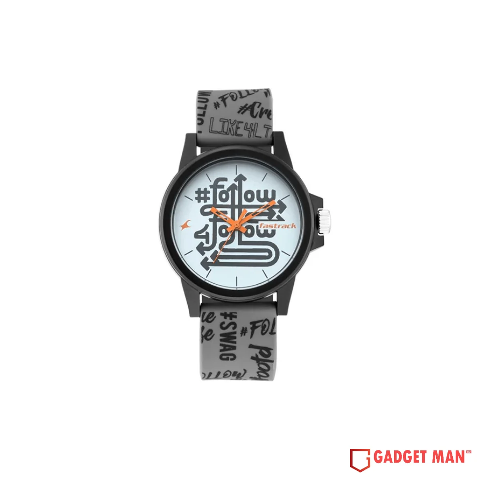 Fastrack Hashtag Quartz 68012PP09 Analog Silicone Strap Unisex Watch