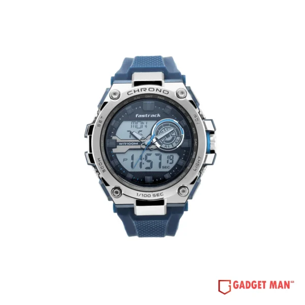 Fastrack Mean Machines 38055PP01 Quartz Analog Digital Silicone Strap Men's Watch