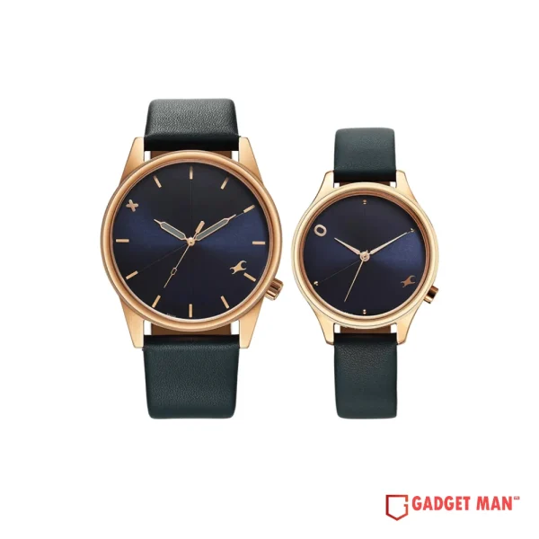 Fastrack Mixmatched Quartz 33056296WL01 Analog Leather Strap Couple Watch