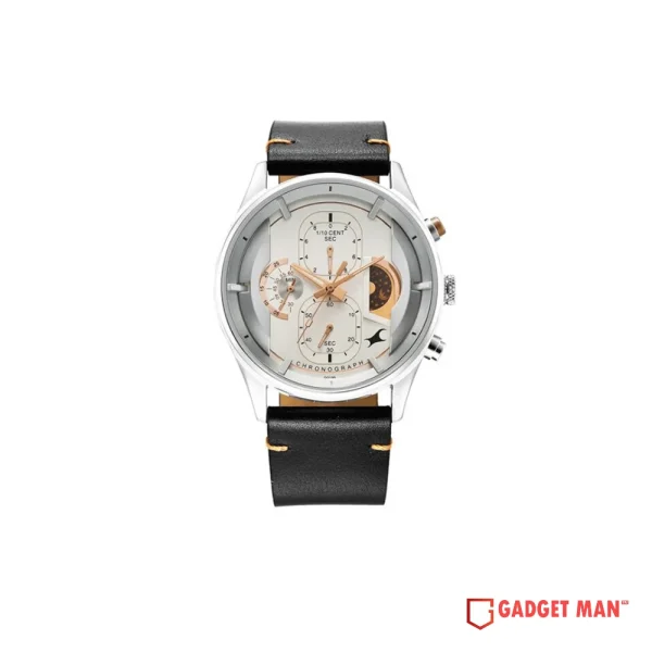 Fastrack Opulence Sun Moon Chronograph 3315KL02 Quartz Analog Leather Strap Men's Watch
