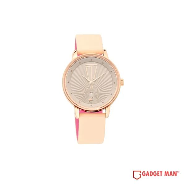 Fastrack Ruffles 6206wl01 Leather Strap Women's Watch
