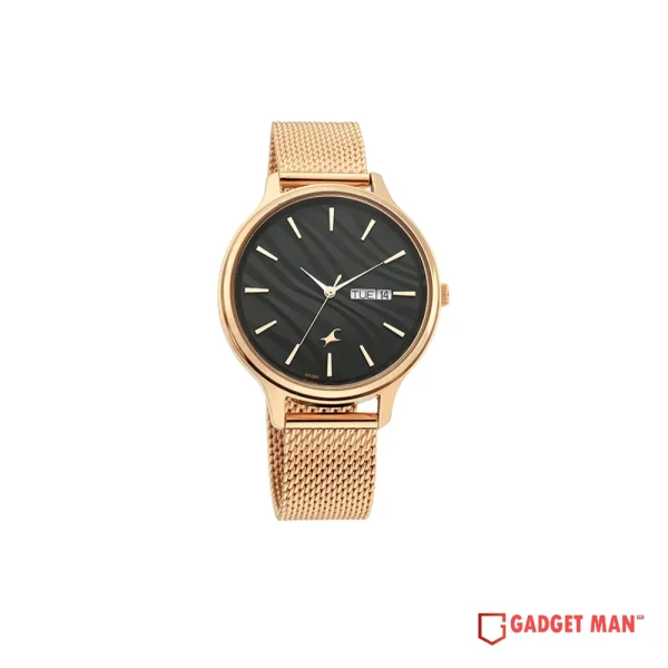 Fastrack Ruffles 6207WM01 Quartz Analog Day Date Stainless Steel Strap Women’s Watch