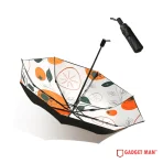 Floral Printed Dual-Layer 21-inch 8-Rib Tri-Fold Umbrella