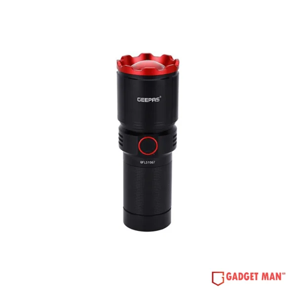 Geepas GFL51067 Rechargeable LED Flashlight With Power Bank