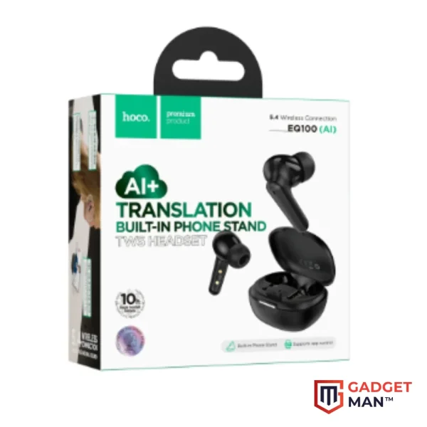 Hoco EQ100 AI Translation Earbuds with Phone Stand