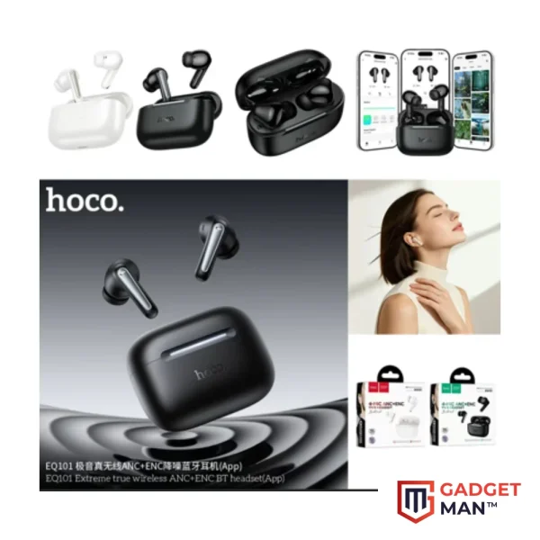 HOCO EQ101 Extreme True Wireless ANC+ENC Bluetooth Earbuds (App Version)