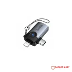 Hoco UA46D 2-in-1 OTG Adapter Lightning & Type-C to USB Converter