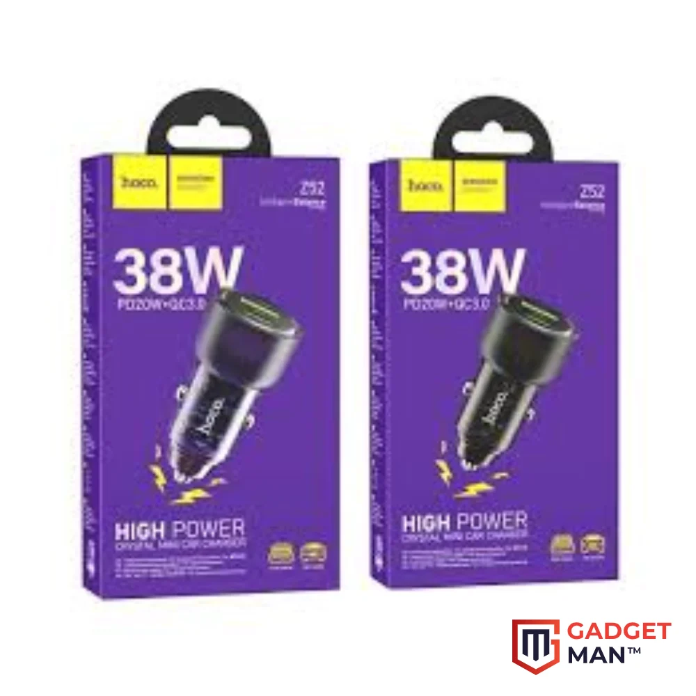 Hoco Z52 38W USB-C Port Car Charger Fast Charger