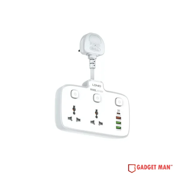 LDNIO SC2413 PD & QC3.0 2 Universal Outlets Power Socket