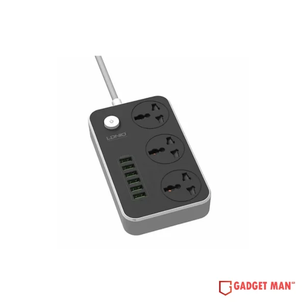 LDNIO SC3412 3 AC Outlets 3 USB Universal Power Strip