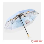 Lumina Classic Tri-Fold Woodden Anti-UV Umbrella