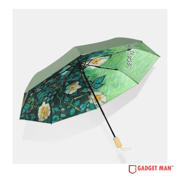 Lumina Classic Tri-Fold Woodden Anti-UV Umbrella