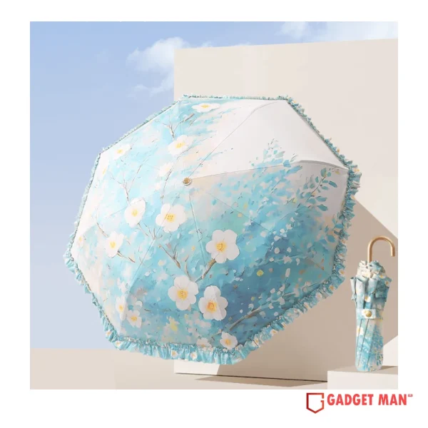 Lumina Lace Curved-Handle Anti-UV Umbrella