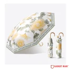 Lumina Royal Curved-Handle Anti-UV Floral Umbrella