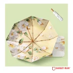 Lumina Silver-Luxe Bloom Tri-Fold Anti-UV Umbrella