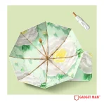 Lumina Silver-Luxe Bloom Tri-Fold Anti-UV Umbrella