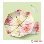 Lumina Silver-Luxe Bloom Tri-Fold Anti-UV Umbrella